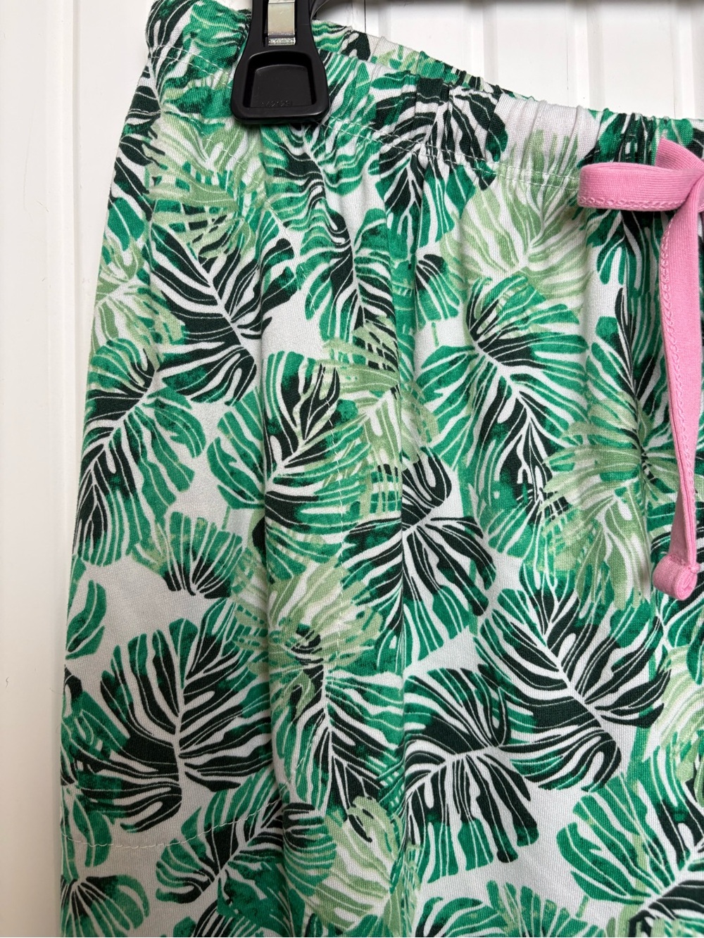 Room Service Monstera Green Tropical Pajama Set M Loungewear Resort Vacation - Picture 6 of 12